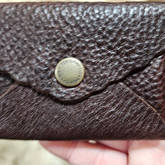 Portland leather Mini Daisy Wallet Coldbrew Brown Pebbled Leather 3.5x2.5 New - Picture 3 of 5